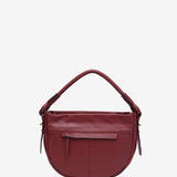Bordeauxfarbener Leder-Schultertasche
