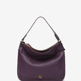 Lila Leder Schultertasche