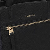 Schwarze Jeans-Shopper-Tasche.