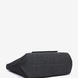 Bolso shopper pequeño en tejido de jeans negro