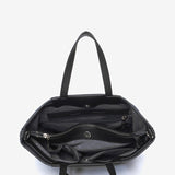Bolso shopper pequeño en tejido de jeans negro