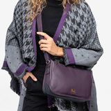 Grey Houndstooth Print Poncho