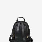Backpack with black leather hardware