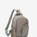 Backpack in grey recycled materials