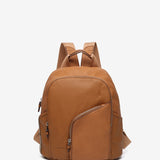 Rucksack aus recyceltem Material in Cognac.