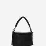 Shoulder bag in black recycled materials