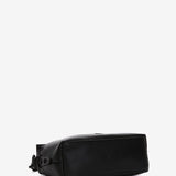 Shoulder bag in black recycled materials