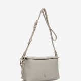 Shoulder bag in grey recycled materials