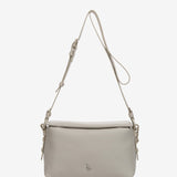 Shoulder bag in grey recycled materials