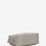 Shoulder bag in grey recycled materials