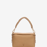 Camel shoulder bag in recycled materials