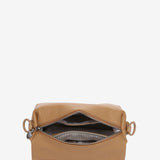 Camel shoulder bag in recycled materials