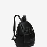 Black backpack made of recycled materials