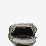 Green recycled material backpack