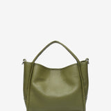 Green recycled material handbag