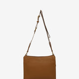 Camel recycled material shoulder bag