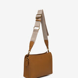 Camel recycled material shoulder bag