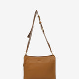 Camel recycled material shoulder bag