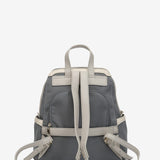 Backpack in grey recycled materials