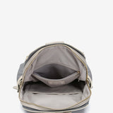 Backpack in grey recycled materials