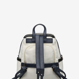 Backpack in beige recycled materials