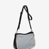 Shoulder bag in grey recycled materials