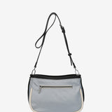 Shoulder bag in grey recycled materials