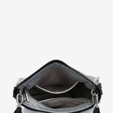 Shoulder bag in grey recycled materials