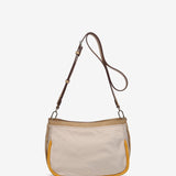 Crossbody bag in beige recycled materials