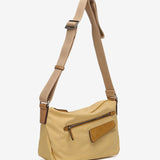 Yellow recycled material shoulder bag