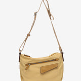 Yellow recycled material shoulder bag