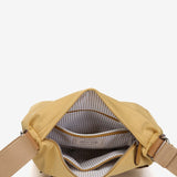 Yellow recycled material shoulder bag