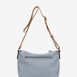 Shoulder bag in recycled materials, blue