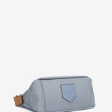 Shoulder bag in recycled materials, blue