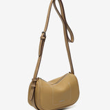 Camel recycled material shoulder bag