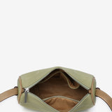 Green recycled material shoulder bag