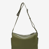 Green recycled material shoulder bag