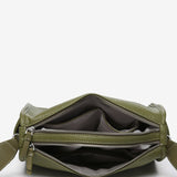 Green recycled material shoulder bag