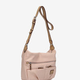 Pink recycled material crossbody bag