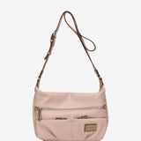 Pink recycled material crossbody bag