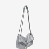 White metallic mesh party bag