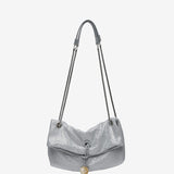 White metallic mesh party bag