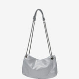 White metallic mesh party bag