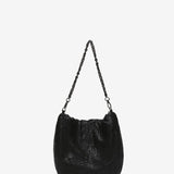 Black metal mesh shoulder bag