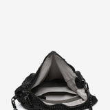 Black metal mesh shoulder bag