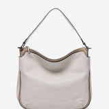 Beige Leder Schultertasche