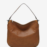 Shoulder bag in cognac leather