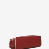 Red leather shoulder bag