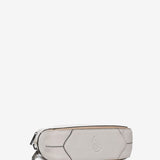 Mini beige leather crossbody bag