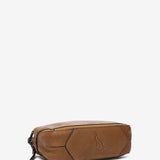 Mini crossbody bag in cognac leather